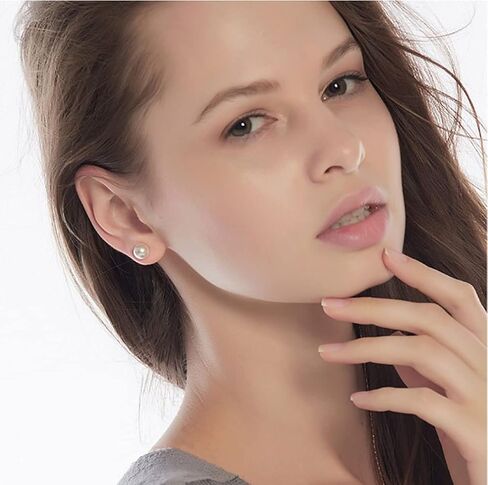 اقراط مرصعة باللؤلؤ للنساء والفتيات، 3 ازواج من الفضة الاسترلينية عيار 925 مع عمود صغير من اللؤلؤ لا يسبب الحساسية، مجموعة مجوهرات لعيد الميلاد والذكرى السنوية وعيد الحب in Kuwait