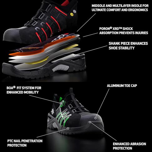 Jalas 9985 Exalter Safety Shoe with BOA Laces - Work Boots - Aluminium Toecap - Mid-cut - water repellant - S3, SRC, HRO in Saudi Arabia