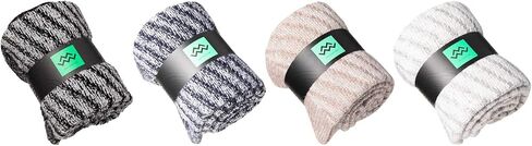 جوارب Mio Marino النسائية الصوفية الدافئة - جوارب محبوكة سميكة وناعمة - 4 عبوات - صندوق هدايا in Kuwait