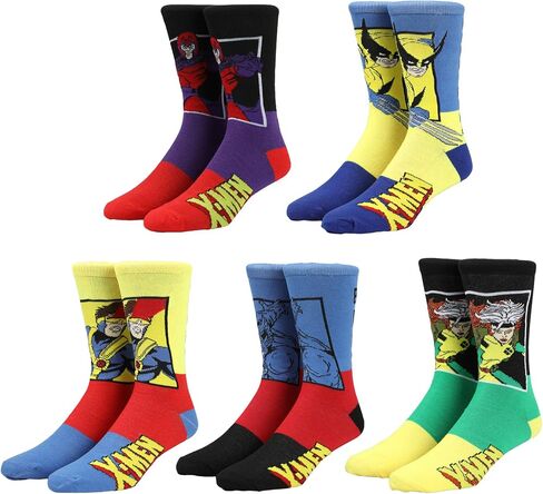 X-Men Classic Character Artwork Crew Socks (5-Pack) in Saudi Arabia