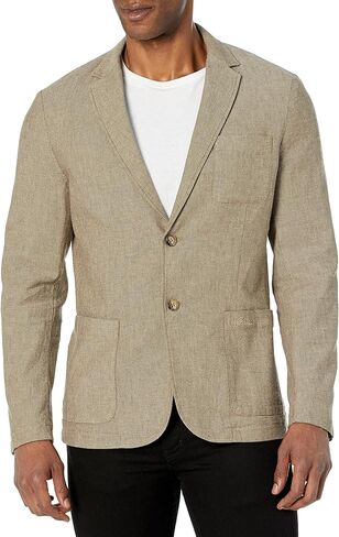 GUESS Men's Tyron Blazer, Khaki Way in Saudi Arabia