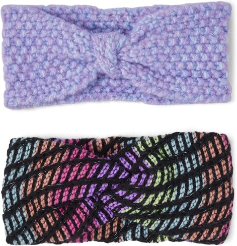 The Children's Place Girls' 2-Pack Headwrap, Winter Ear Warmer Headband, Multi Color, L/XL(8+YR) in Saudi Arabia