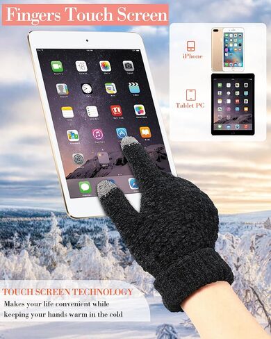 6 أزواج من قفازات الشتاء للأطفال من Mumufy، قفازات شاشة لمس محبوكة للأطفال، قفازات دافئة مبطنة بالصوف للأطفال الصغار للفتيات المراهقات والأولاد in Kuwait