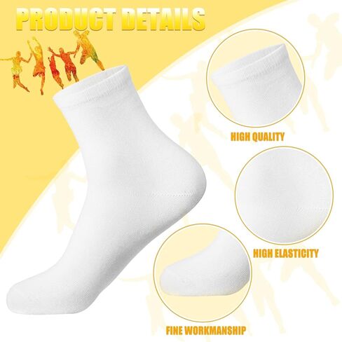 Tigeen 72 Pairs Quarter Ankle Sock Sport Ankle Socks Bulk Adult Unisex Cotton Sock Casual Quarter Socks for Men Women in Kuwait