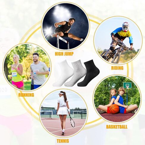 Tigeen 72 Pairs Quarter Ankle Sock Sport Ankle Socks Bulk Adult Unisex Cotton Sock Casual Quarter Socks for Men Women in Kuwait
