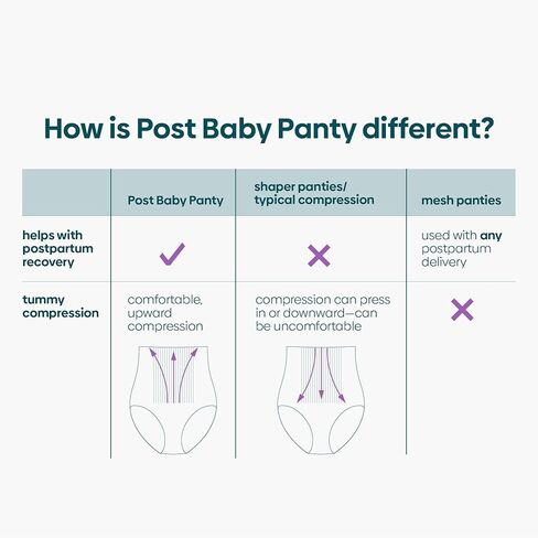 UpSpring Post Baby Panty العناية بعد الولادة | خصر عالي | ملابس داخلية بعد الولادة لدعم ونحيف ونعومة ما بعد الولادة in Kuwait