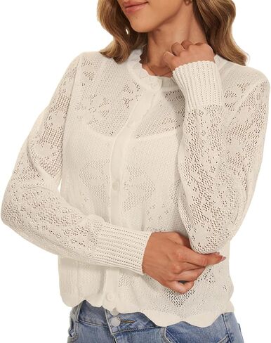 سترة Jumppmile النسائية بوليرو قصيرة خفيفة الوزن وناعمة وأزرار سفلية in Kuwait