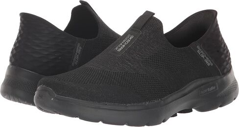 Skechers Women's Hands Free Slip-Ins Go Walk 6-Fabulous View Sneaker, Black, 10 Wide in Saudi Arabia