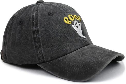 GzacDeope Boo قبعات الهالوين للنساء والرجال، قبعة زينة حفلات الهالوين المضحكة، قبعة بيسبول مطرزة من القطن قابلة للتعديل in Kuwait