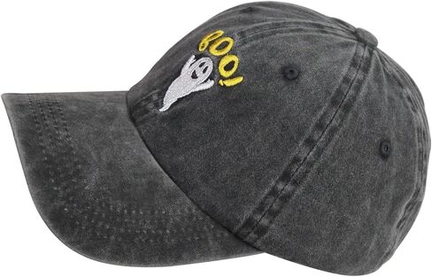 GzacDeope Boo قبعات الهالوين للنساء والرجال، قبعة زينة حفلات الهالوين المضحكة، قبعة بيسبول مطرزة من القطن قابلة للتعديل in Kuwait