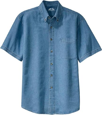Joe's USA 6.5-Ounce Short Sleeve Denim Shirts in Sizes XS-6XL in Saudi Arabia