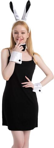 Spooktacular Creations Bunny Accessories Set with Bunny Ears Headband,Bow Tie,Bunny Tail and Arm Cuffs for Halloween Cosplay in Saudi Arabia