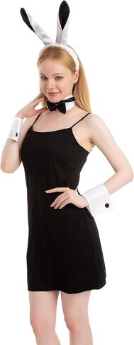 Spooktacular Creations Bunny Accessories Set with Bunny Ears Headband,Bow Tie,Bunny Tail and Arm Cuffs for Halloween Cosplay in Saudi Arabia