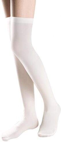 جوارب نسائية طويلة للركبة جوارب عالية الفخذ للأحذية التنكرية للهالوين ومهرجان الكريسماس وزينة الحفلات ملابس يومية (زوج واحد + أبيض) in Kuwait