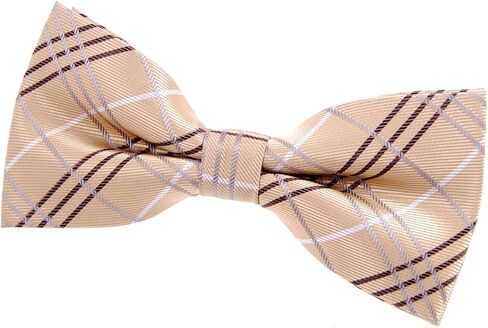 Retreez Tartan Plaid Check Styles Woven Microfiber Pre-tied Bow Tie (4.5") in Kuwait
