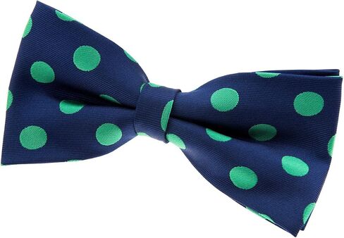 Retreez Classy Vintage Polka Dots Woven Microfiber Pre-tied Bow Tie (5") in Kuwait