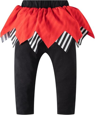 Fantasy Era 3 قطع للأطفال الصغار البنات أزياء قرصان الهالوين تنورة مخططة ملابس لعب الأدوار in Kuwait