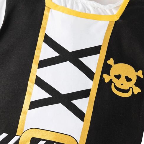 Fantasy Era 3 قطع للأطفال الصغار البنات أزياء قرصان الهالوين تنورة مخططة ملابس لعب الأدوار in Kuwait