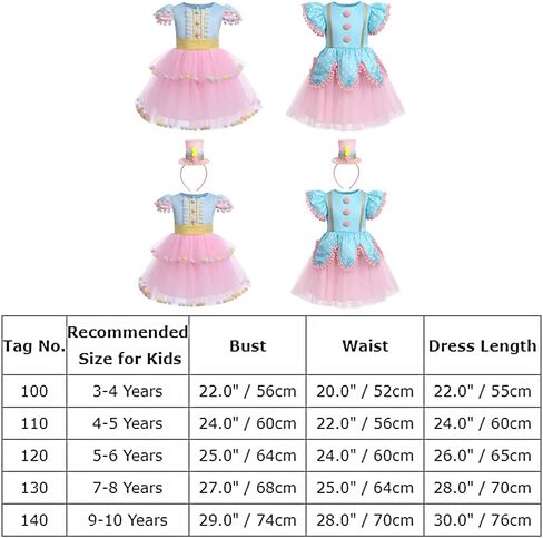 IDOPIP Carnival Circus Costume for Kids Baby Girls Romper Tutu Dress Princess Birthday Party Dress up with Headband Outfit in Kuwait
