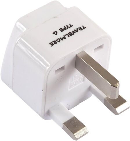 2 Pack UK Travel Adapter for Type G Plug - Works with Electrical Outlets in United Kingdom, Hong Kong, Ireland, Great Britain, Scotland, England, London, Dublin & More in Kuwait