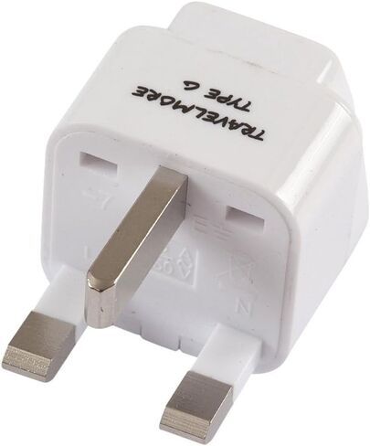 2 Pack UK Travel Adapter for Type G Plug - Works with Electrical Outlets in United Kingdom, Hong Kong, Ireland, Great Britain, Scotland, England, London, Dublin & More in Kuwait