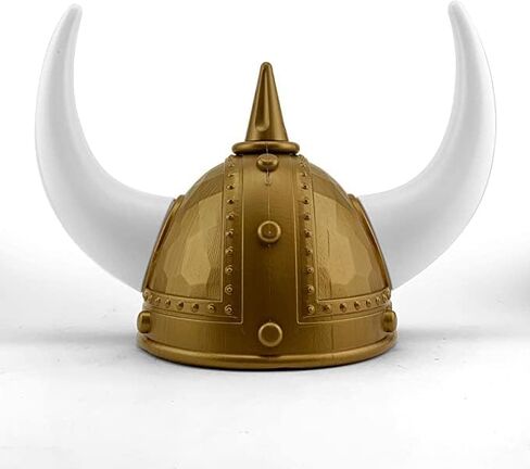 ifavor123 Adult Viking Warrior Horns Helmets for Halloween Costume Dress Up Football Fan Wearable Plastic Hat Helmets (1 set) in Kuwait