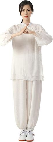 بدلة تاي تشي النسائية من KSUA، ملابس صينية تقليدية، زي كونغ فو للنساء، زي فنون الدفاع عن النفس in Kuwait