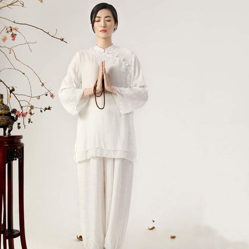 بدلة تاي تشي النسائية من KSUA، ملابس صينية تقليدية، زي كونغ فو للنساء، زي فنون الدفاع عن النفس in Kuwait