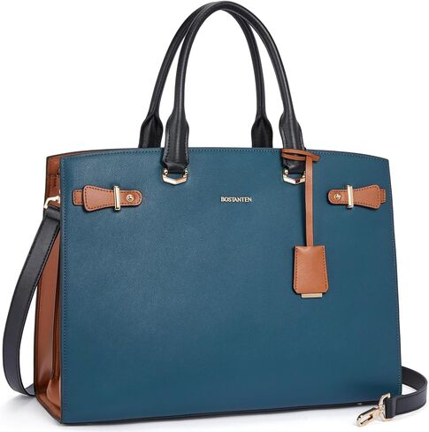 BOSTANTEN Briefcase for Women 15.6 Inch Genuine Leather Laptop Briefcase Shoulder Work Tote Bag Purse in Kuwait