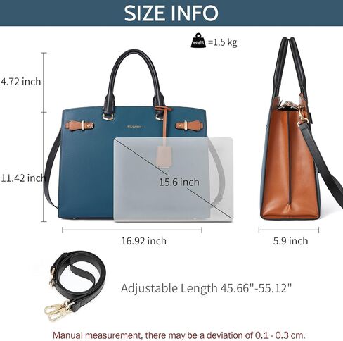 BOSTANTEN Briefcase for Women 15.6 Inch Genuine Leather Laptop Briefcase Shoulder Work Tote Bag Purse in Kuwait