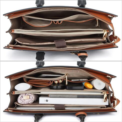 BOSTANTEN Briefcase for Women 15.6 Inch Genuine Leather Laptop Briefcase Shoulder Work Tote Bag Purse in Kuwait