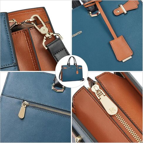 BOSTANTEN Briefcase for Women 15.6 Inch Genuine Leather Laptop Briefcase Shoulder Work Tote Bag Purse in Kuwait