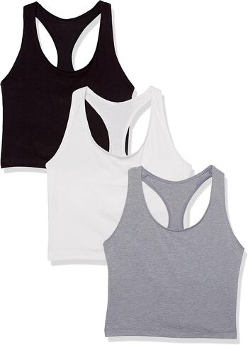 هنس توب كات قصير للنساء من اوريجينالز بتصميم ريسرباك مع حمالة صدر مدمجة، حمالة صدر من قطعتين (عبوة من 3 قطع) in Kuwait