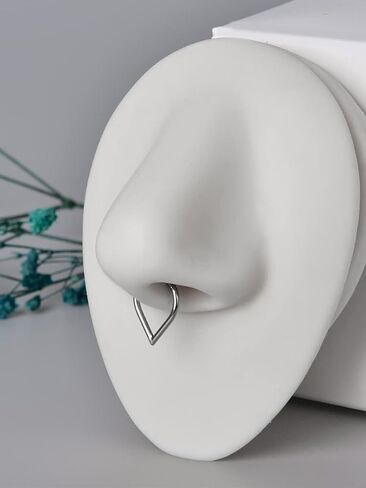 Teardrop Septum Ring Set 316 Stainless Steel Hinged Moon Daith Piercing Jewelry Segment Clicker Rook Snug Tragus Cartilage Hoop Earring 16g in Saudi Arabia