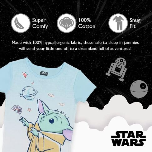 طقم بيجامة قطنية من 4 قطع للفتيات من Star Wars in Saudi Arabia
