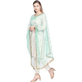 DUPATTA BAZAAR Woman's Embellished Net Dupatta
