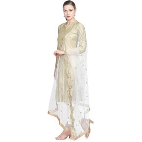 DUPATTA BAZAAR Woman's Embellished Net Dupatta