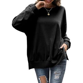 Florboom Women Fall Shirts Long Sleeve Blouses Loose Casual Pullover Sweatshirt