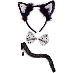 OLYPHAN Black Cat Costume Set for Adult - Halloween, Cosplay Accessory Kit