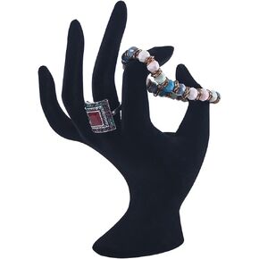 OK Gesture Ring Hand Holder,Jewelry Display Stand Hand Holder for Rings Bracelets Photo Props,Home Decoration(Black Velvet) in Kuwait