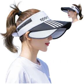 Peicees Sun Visor Hat with Wide Brim for Women Sun Protection Cap for Golf Tennis Beach Running Hiking Fishing Gardening in Saudi Arabia