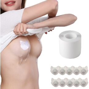 شريط رفع الثدي من إيمويت للثدي الكبير، شريط دعم الصدر المسامي، شريط الجسم الرياضي، شريط رفع شفاف مع 10 قطع من غطاء حلمة القطط اللطيفة in Kuwait