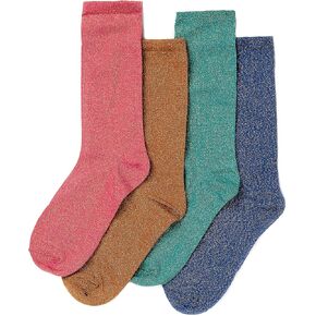 Women's Shiny Pearl Socks Colorful Glitter Crew Socks in Kuwait