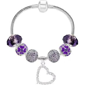 Fit Pandora Charm Bracelet All Month Birthstone Best Birthday Gifts for Women and Girls DIY Jewelry
