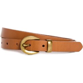 Madewell Women's Chunky Buckle Skinny Leather Belt