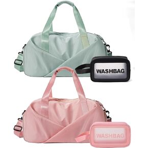 حقيبة من القماش الخشن مقاس 18 بوصة من Unineovo للنساء مع حقيبة أدوات الزينة، وحقائب رياضية سعة 30 لترًا مع جيب مبلل وحجرة للأحذية، وحقيبة سفر من القماش الخشن مع أكمام بعجلات، وحقيبة ليلية، ورياضة، والسفر، وصالة الألعاب الرياضية، واليوجا in Kuwait