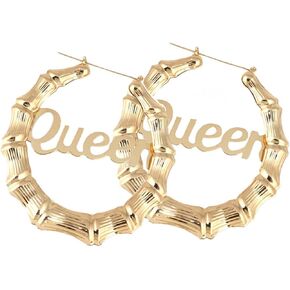 Oversized 90mm Vintage Round Bamboo Grain Earrings for Women Girls 90's Big Hoop Earrings Hip Hop Party Jewelry 90mm (Gold) in Saudi Arabia