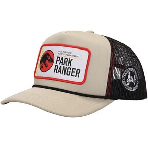 قبعة Bioworld Jurassic Park Ingen Park Ranger للرجال من الفوم البني لسائقي الشاحنات in Kuwait