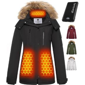 Graphene Heated Jacket for Women with Battery Pack 16000mAh Waterproof Windproof in Kuwait