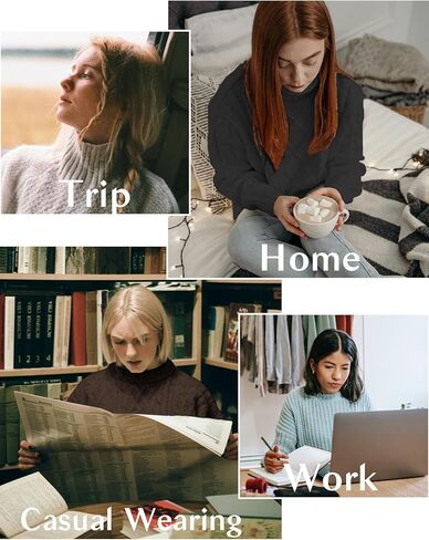 Tapata Turtleneck Sweater Women Ribbed High Neck Casual Loose Pullover Lightweight Long Sleeve Knit Sweaters in Kuwait